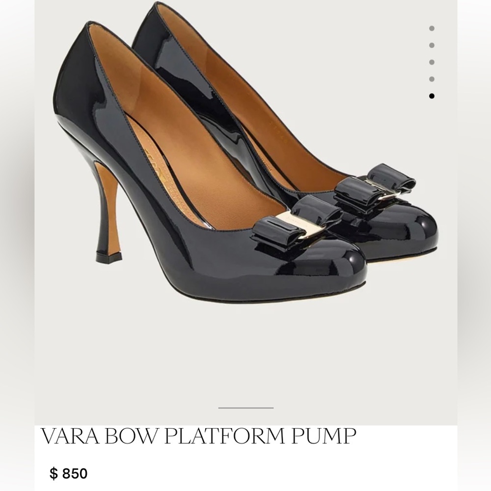 Pristine Salvatore Ferragamo Vera Bow heels